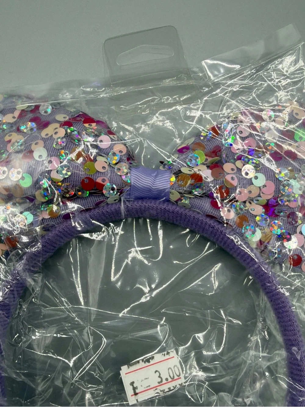 Purple Sequin Bow Headband